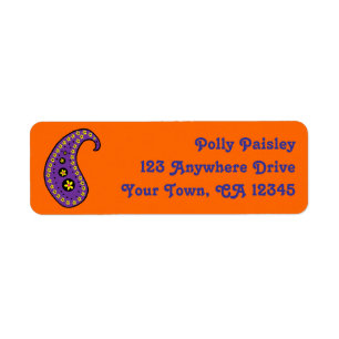 Paars Paisley Etiket