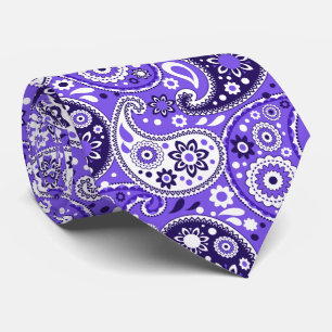 Paars Paisley Fancy Texas Land Western Stropdas