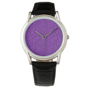 Paars Paisley Horloge