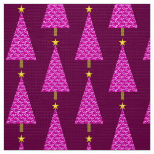 Paars Paisley moderne Kerstboom Stof