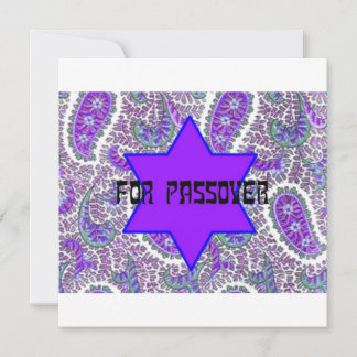 Paars Paisley Passover Wenskaart Feestdagenkaart