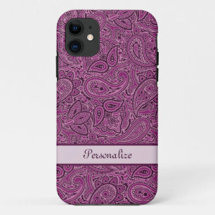 Paars Paisley Pattern iPhone 11 Hoesje
