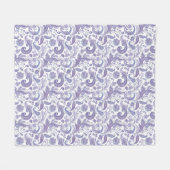 Paars Paisley Pattern Fleece Deken (Voorkant (Horizontaal))
