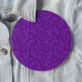 Paars Paisley Ronde Button 6,0 Cm (In situ)