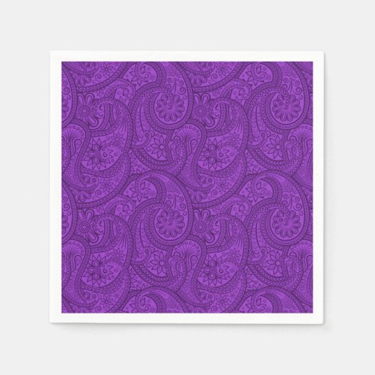 Paars Paisley Servet (Voorkant)