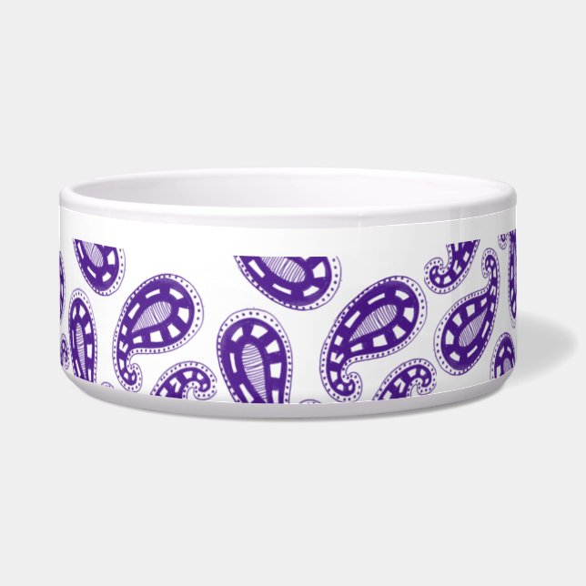 Paars Paisley Voerbakje (Voorkant)