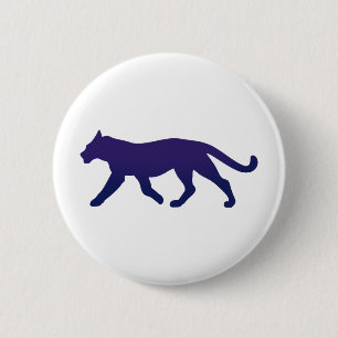 Paars panthersilhouet - Kies achtergrondkleur Ronde Button 5,7 Cm