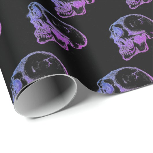 Paars papier voor het oppakken van schedel (Rol Hoek)