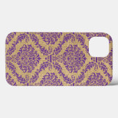 Paars Parisian Moods Damask Case-Mate iPhone Case (Achterkant (horizontaal))