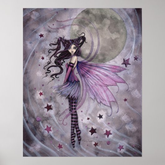 Paars Passion Gothic Fairy Faery Poster (Voorkant)
