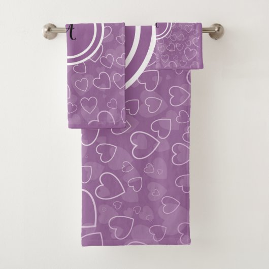 Paars pastelpatroon  bad handdoek (Insitu)