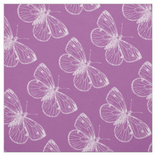 Paars Patina: Butterflies Stof