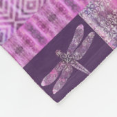 Paars Patina: mozaïek Fleece Deken (Hoek)