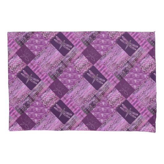 Paars Patina: mozaïek Kussensloop (Voorkant)