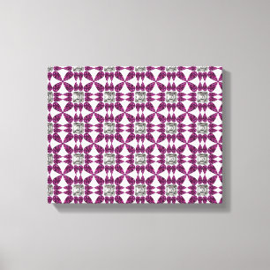 Paars patroon canvas afdruk