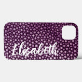 Paars patroon Case-Mate iPhone case (Achterkant (horizontaal))