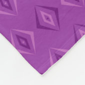 Paars patroon fleece deken (Hoek)