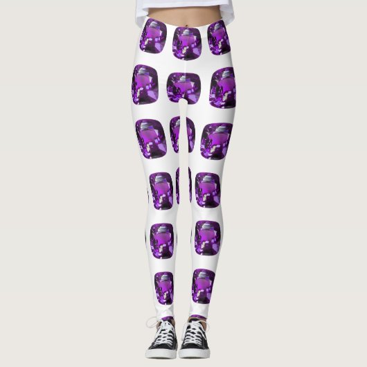 Paars patroon leggings (Voorkant)