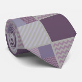 Paars patroon stropdas (Opgerold)