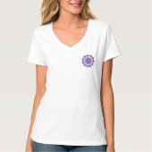 Paars patroon voor vrouw t-shirt (Voorkant)