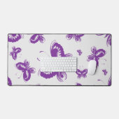 Paars patroonpatroon bureaumat (Keyboard & Muis)