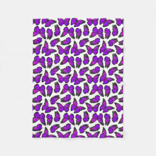 Paars patroonpatroonmonarch fleece deken