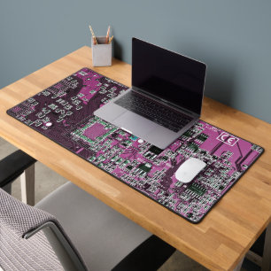 Paars PCB-printplaatontwerp voor IT-professionals Bureaumat
