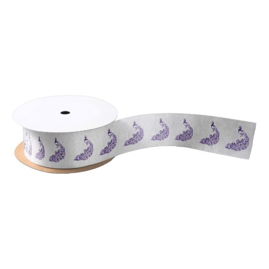 Paars Peacock Satin Ribbon Lint (Spoel)