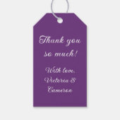 Paars persoonlijk cadeaulabel (Voorkant)