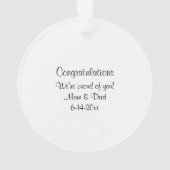 Paars Pet Afstuderen AcrylOrnament Ornament (achterkant)