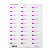 Paars Petunia Custom Adresss Labels (Full Sheet)