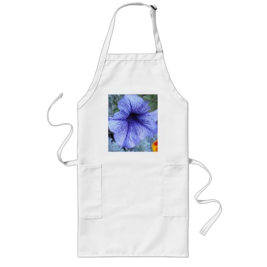 Paars Petunia Lang Schort (Voorkant)