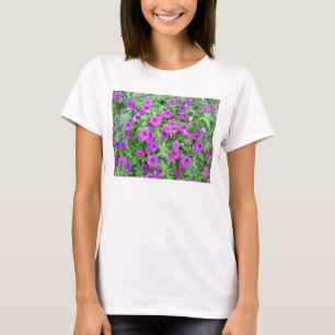 Paars Petunias Baby Doll T-shirt