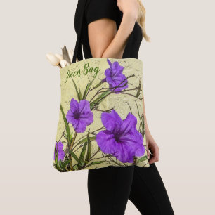 Paars Petunias Closeup Draagtas