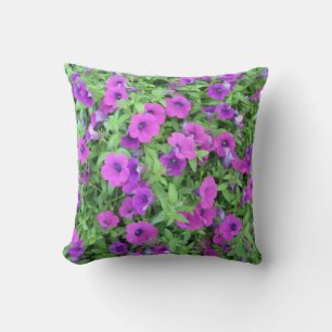 Paars Petunias Pillow Kussen