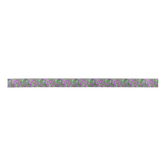 Paars Petunias Ribbon Lint (Voorkant)