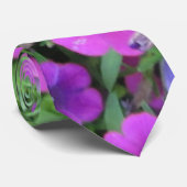 Paars Petunias Stropdas (Opgerold)