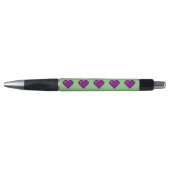 Paars Pixel Heart Pattern Pen (Voorkant)
