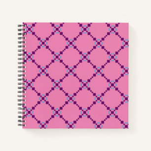 Paars Pixelated Pattern Notitieboek