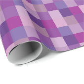 Paars Pixelated Pattern | Pixelkunst Cadeaupapier (Rol Hoek)