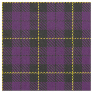 Paars/Plum plaid yellow/gold/zwarte streep Stof