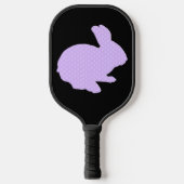 Paars Polka Dot Bunny Rabbit Pickleball Paddle (Voorkant)