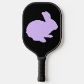 Paars Polka Dot Bunny Rabbit Pickleball Paddle (Achterkant)