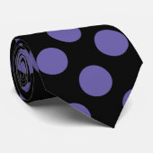 Paars Polka Dot Mannen Stropdas (Opgerold)