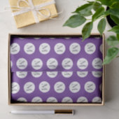 Paars Polka Dot Monogram Tissuepapier (Geschenk)