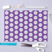 Paars Polka Dot Monogram Tissuepapier (Craft)