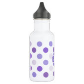 Paars Polka Dot Monogram Waterfles (Links)