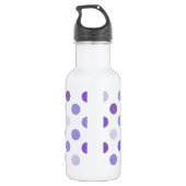 Paars Polka Dot Monogram Waterfles (Achterkant)