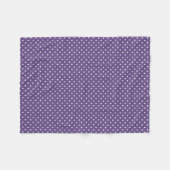 Paars Polka Dots Fleece Blanket (Voorkant (Horizontaal))
