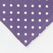 Paars Polka Dots Fleece Blanket (Hoek)